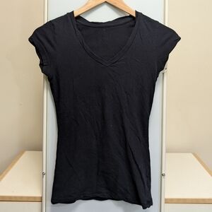 Classic Black V-Neck Women's Top